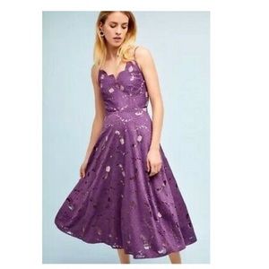 Anthro Moulinette Soeurs Purple Scallop Lace Dress